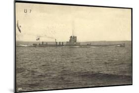 Foto U Boot 7 Über Wasser, 1 Komp XIV Seewehr-null-Mounted Giclee Print