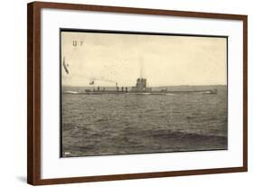 Foto U Boot 7 Über Wasser, 1 Komp XIV Seewehr-null-Framed Giclee Print