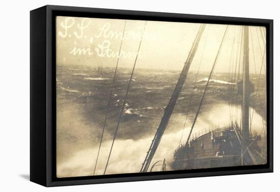 Foto United States Lines, S.S. America Im Sturm-null-Framed Stretched Canvas