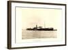 Foto View of Steamer Athelfoam Near a City-null-Framed Giclee Print