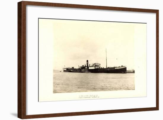 Foto View of Steamer Athelfoam Near a City-null-Framed Giclee Print