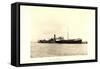 Foto View of Steamer Athelfoam Near a City-null-Framed Stretched Canvas