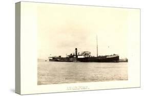 Foto View of Steamer Athelfoam Near a City-null-Stretched Canvas