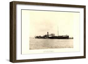 Foto View of Steamer Athelfoam Near a City-null-Framed Giclee Print