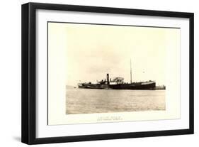 Foto View of Steamer Athelfoam Near a City-null-Framed Giclee Print