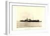 Foto View of Steamer Athelfoam Near a City-null-Framed Giclee Print