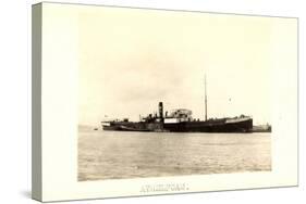 Foto View of Steamer Athelfoam Near a City-null-Stretched Canvas