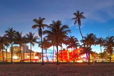 Miami Beach Florida Hotels And Restaurants At Sunset-Fotomak-Photographic Print