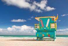 Miami Beach Florida, Lifeguard House-Fotomak-Stretched Canvas