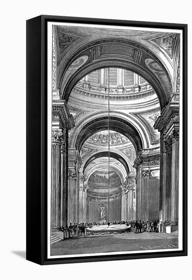 Foucault's Pendulum in the Panthéon, Paris, 1900-null-Framed Stretched Canvas