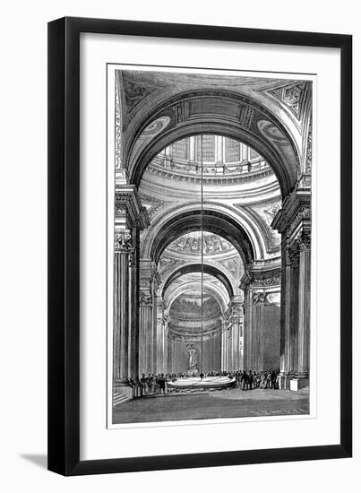 Foucault's Pendulum in the Panthéon, Paris, 1900-null-Framed Premium Giclee Print