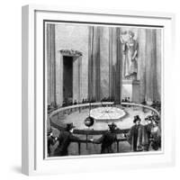 Foucault Using His Pendulum to Demonstrate the Rotation of the Earth, Paris, 1851-null-Framed Giclee Print