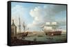 Foudroyant and Pegase Entering Portsmouth Harbour, 1782-Dominic Serres-Framed Stretched Canvas