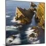 Foula Part of Shetland Islands. Cliffs in North at East Hoevdi with Natural Arch Gaada Stack-Martin Zwick-Mounted Photographic Print