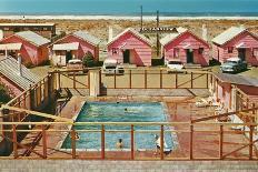 Holiday Cabins around Swimming Pool-Found Image Press-Photographic Print