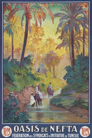 Nefta Oasis, Tunisia, Travel Poster