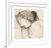 Found - Study for the Head of the Girl-Dante Gabriel Rossetti-Framed Premium Giclee Print