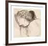 Found - Study for the Head of the Girl-Dante Gabriel Rossetti-Framed Premium Giclee Print