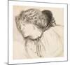 Found - Study for the Head of the Girl-Dante Gabriel Rossetti-Mounted Premium Giclee Print