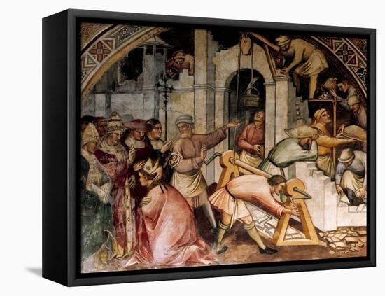 Foundation of Alexandria, Scene from Stories of Alexander III, 1407-1408-Spinello Aretino-Framed Stretched Canvas