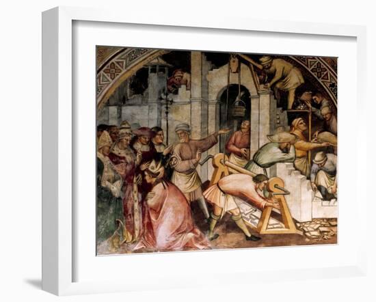 Foundation of Alexandria, Scene from Stories of Alexander III, 1407-1408-Spinello Aretino-Framed Giclee Print