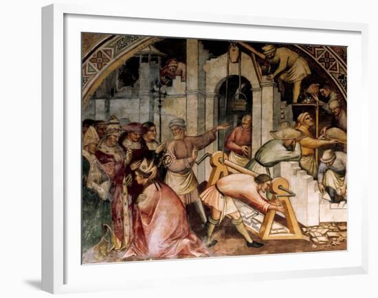 Foundation of Alexandria, Scene from Stories of Alexander III, 1407-1408-Spinello Aretino-Framed Giclee Print