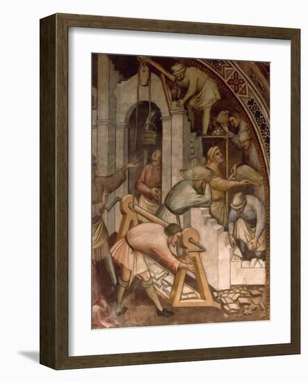 Foundation of Alexandria, Scene from Stories of Alexander III, 1407-1408-Spinello Aretino-Framed Giclee Print