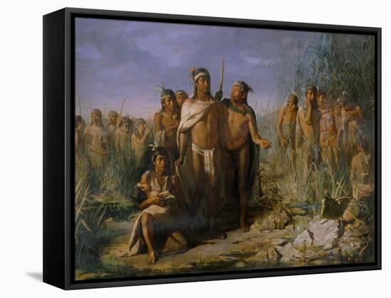 Foundation of Mexico City, 1889-Jose Maria Jara-Framed Stretched Canvas