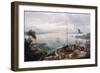 Foundation of the City of Quebec by Samuel de Champlain in 1608, 1848-Louis Garneray-Framed Giclee Print