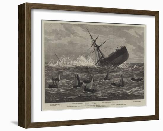 Foundering of the Union Company's Mail Steam-Ship American, the Boats Leaving the Ship-null-Framed Giclee Print