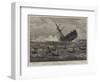 Foundering of the Union Company's Mail Steam-Ship American, the Boats Leaving the Ship-null-Framed Giclee Print