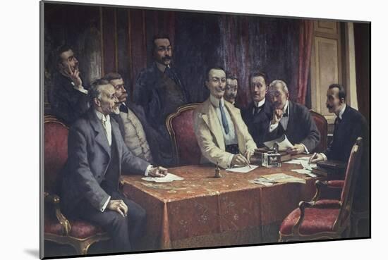 Founders of Fiat-Lorenzo Delleani-Mounted Giclee Print