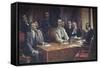 Founders of Fiat-Lorenzo Delleani-Framed Stretched Canvas