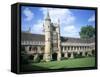 Founders Tower from Cloister Quadrangle, Magdalen College, Oxford, Oxfordshire, England-David Hunter-Framed Stretched Canvas