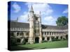 Founders Tower from Cloister Quadrangle, Magdalen College, Oxford, Oxfordshire, England-David Hunter-Stretched Canvas