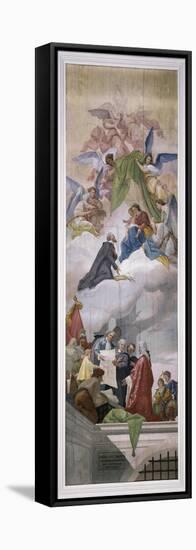 Founding Fathers of Filippini Oratory of Chioggia Presenting Church Project to Count Manin-null-Framed Stretched Canvas