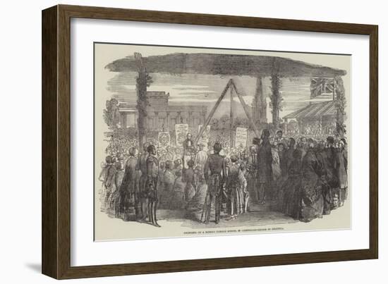 Founding of a Hindoo Female School in Cornwallis-Square at Calcutta-null-Framed Giclee Print