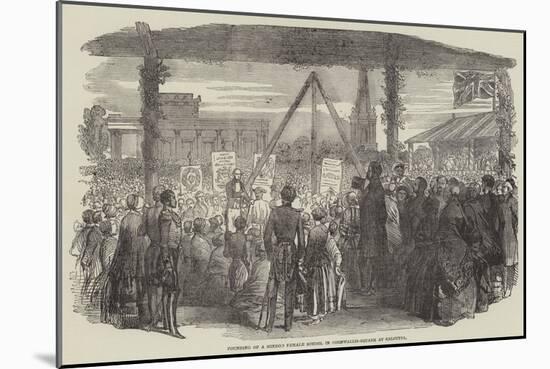 Founding of a Hindoo Female School in Cornwallis-Square at Calcutta-null-Mounted Giclee Print
