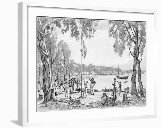 Founding of Australia-null-Framed Giclee Print
