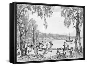 Founding of Australia-null-Framed Stretched Canvas