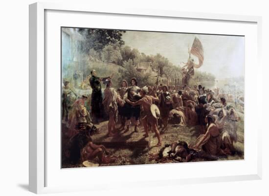 Founding of the Colony of Maryland-Emanuel Gottlieb Leutze-Framed Giclee Print