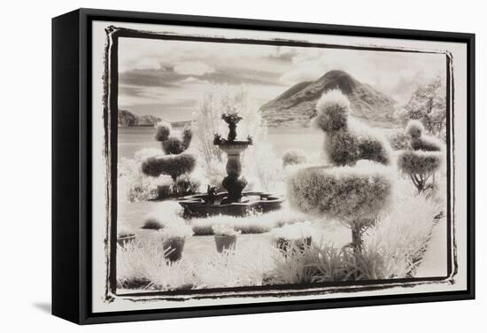 Fountain and Birds,Guatemala-Theo Westenberger-Framed Stretched Canvas