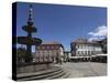 Fountain and Cafes on the Public Camoes Square (Largo De Camoes), Ponte De Lima, Minho, Portugal, E-Stuart Forster-Stretched Canvas