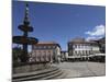 Fountain and Cafes on the Public Camoes Square (Largo De Camoes), Ponte De Lima, Minho, Portugal, E-Stuart Forster-Mounted Photographic Print