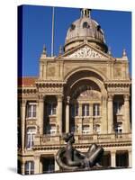 Fountain and Council House, City Centre, Birmingham, England, United Kingdom-David Hughes-Stretched Canvas