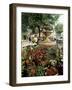 Fountain and Flower Market, Place Aux Aires, Grasse, Alpes-Maritimes, Provence, France-Adina Tovy-Framed Photographic Print