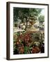 Fountain and Flower Market, Place Aux Aires, Grasse, Alpes-Maritimes, Provence, France-Adina Tovy-Framed Photographic Print