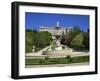 Fountain and Gardens in Front of the Royal Palace, in Madrid, Spain, Europe-Nigel Francis-Framed Photographic Print