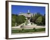 Fountain and Gardens in Front of the Royal Palace, in Madrid, Spain, Europe-Nigel Francis-Framed Photographic Print