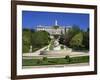 Fountain and Gardens in Front of the Royal Palace, in Madrid, Spain, Europe-Nigel Francis-Framed Photographic Print